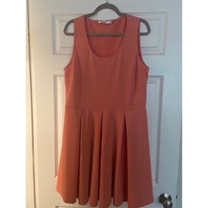 Coral Skater Dress